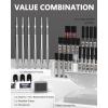 imageNicpro 35PCS Black Metal Mechanical Pencils Set in Case Art Drafting Pencil 05 07 09 mm ampamp 3PCS 2mm Graphite Lead Holder for Drawing Sketching With 20 Tube Lead Refills6B 4B 2B HB 2H 4H ColorsSilver