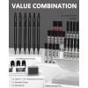 imageNicpro 35PCS Black Metal Mechanical Pencils Set in Case Art Drafting Pencil 05 07 09 mm ampamp 3PCS 2mm Graphite Lead Holder for Drawing Sketching With 20 Tube Lead Refills6B 4B 2B HB 2H 4H ColorsBlack