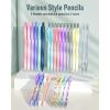 imageNicpro 46PCS Aesthetic School Supplies With Big Capacity Pencil Case 26PCS Mechanical Pencils 05 mm ampamp 07 mm with 288 Pcs HB Lead Refills Pastel Mechanical Pencil Set for Student Writing Drawing