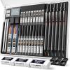 imageNicpro 35PCS Black Metal Mechanical Pencils Set in Case Art Drafting Pencil 05 07 09 mm ampamp 3PCS 2mm Graphite Lead Holder for Drawing Sketching With 20 Tube Lead Refills6B 4B 2B HB 2H 4H ColorsBlack