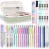 imageNicpro 46PCS Aesthetic School Supplies With Big Capacity Pencil Case 26PCS Mechanical Pencils 05 mm ampamp 07 mm with 288 Pcs HB Lead Refills Pastel Mechanical Pencil Set for Student Writing Drawing