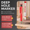 imageNicpro 2 Pack CP1000 Carpenter Pencil with Sharpener Mechanical Carpenter Pencils with 26 Refills Deep Hole Long Nib Marker Pens for Construction Heavy Duty Woodworking Pencil for Architect Marking