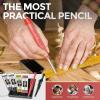 imageNicpro CP3000 Carpenter Pencil with Sharpener 2 Pack Mechanical Pencils Set with 38 Refills Deep Hole Marker for Construction Heavy Duty Carpenter Tools for Architect Marking Black RedRed Black