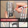 imageNicpro 24 Pack Carpenter Pencil Set with Sharpener CP3000 Mechanical Carpenter Pencils with 79 Refills Deep Hole Marker Carbide Scribe Tool Heavy Duty Construction Pencil for Architect Woodworking