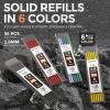 imageNicpro 3 Pack CP1000 Carpenter Pencil with Sharpener Mechanical Carpenter Pencils with 39 Refills Deep Hole Long Nib Marker Pens for Construction Heavy Duty Woodworking Pencil for Architect MarkingBlack Red Yellow