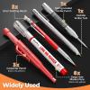 imageNicpro 38 Pack Carpenter Pencil Set with Sharpener CP3000 Mechanical Carpenter Pencils with Refills Deep Hole Long Nib Marker Carbide Scribe Tool Construction Pencils for Architect Woodworking38 Pack