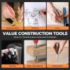 imageNicpro 38 Pack Carpenter Pencil Set with Sharpener CP3000 Mechanical Carpenter Pencils with Refills Deep Hole Long Nib Marker Carbide Scribe Tool Construction Pencils for Architect Woodworking38 Pack