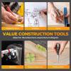 imageNicpro 39 Pack Carpenter Pencil Set with Sharpener Mechanical Carpenter Pencils with Refills Deep Hole Long Nib Marker Construction Pencils for Architect Woodworking Fathers Day Gifts for Dad