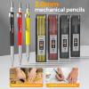 imageNicpro 39 Pack Carpenter Pencil Set with Sharpener Mechanical Carpenter Pencils with Refills Deep Hole Long Nib Marker Construction Pencils for Architect Woodworking Fathers Day Gifts for Dad