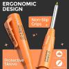 imageNicpro 6 Pack CP3000 Carpenter Pencil with Sharpener Mechanical Pencils Set with 78 Refill Heavy Duty Construction Pencil Carpenter Tools for Architect Marking RedBlackYellowOrangeGreenBlue6 Pack