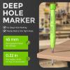 imageNicpro CP3000 Carpenter Pencil with Sharpener 28 mm Mechanical Pencils with 19 Refills Deep Hole Marker for Construction Heavy Duty Woodworking Pencil Carpenter Tools for Architect MarkingGreenGreen
