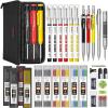 imageNicpro 39 Pack Carpenter Pencil Set with Sharpener Mechanical Carpenter Pencils with Refills Deep Hole Long Nib Marker Construction Pencils for Architect Woodworking Fathers Day Gifts for Dad