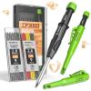 imageNicpro Carpenter Pencil with Sharpener CP3000 Carpenter Mechanical Pencils with 19 Refill Deep Hole Marker for Construction Heavy Duty Construction Pencil Woodworking Tool for Architect Marking