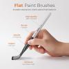 imageNicpro 12pcs 1 Inch Flat Paint Brushes for Acrylic Painting Large Paint Brushes Bulk for Acrylic Watercolor Oil Artist Paint Brush Set for Canvas Painting Base Coating Crafts Face Body Art Adults1 Inch x 12 pieces