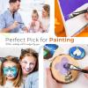 imageNicpro 12pcs 1 Inch Flat Paint Brushes for Acrylic Painting Large Paint Brushes Bulk for Acrylic Watercolor Oil Artist Paint Brush Set for Canvas Painting Base Coating Crafts Face Body Art Adults075 inch x 10 pieces