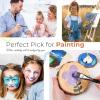 imageNicpro 12pcs 1 Inch Flat Paint Brushes for Acrylic Painting Large Paint Brushes Bulk for Acrylic Watercolor Oil Artist Paint Brush Set for Canvas Painting Base Coating Crafts Face Body Art Adults15 Inch x 4 pieces