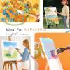imageNicpro 30pcs Paint Brush Set Aesthetic Pastel Paintbrushes with Paint Spatula and Cloth Roll Craft Paint Brushes for Acrylic Painting Oil Watercolor Gouache Art Supplies for Artists and BeginnersWood