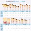 imageNicpro 30pcs Paint Brush Set Aesthetic Pastel Paintbrushes with Paint Spatula and Cloth Roll Craft Paint Brushes for Acrylic Painting Oil Watercolor Gouache Art Supplies for Artists and BeginnersPastel