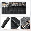 imageNicpro 30pcs Paint Brush Set Aesthetic Pastel Paintbrushes with Paint Spatula and Cloth Roll Craft Paint Brushes for Acrylic Painting Oil Watercolor Gouache Art Supplies for Artists and BeginnersBlack