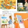 imageNicpro 30pcs Paint Brush Set Aesthetic Pastel Paintbrushes with Paint Spatula and Cloth Roll Craft Paint Brushes for Acrylic Painting Oil Watercolor Gouache Art Supplies for Artists and BeginnersPastel