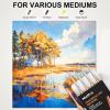 imageNicpro Detail Paint Brushes 10 PCS Aesthetic Fine Tip Professional Miniature Painting Artist Brush Set for Micro Detailing Acrylic Watercolor Oil Craft Models Rock Army Paint by Number for AdultRose Gold