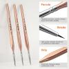 imageNicpro Detail Paint Brushes 10 PCS Aesthetic Fine Tip Professional Miniature Painting Artist Brush Set for Micro Detailing Acrylic Watercolor Oil Craft Models Rock Army Paint by Number for AdultRose Gold