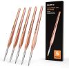 imageNicpro Detail Paint Brushes 10 PCS Aesthetic Fine Tip Professional Miniature Painting Artist Brush Set for Micro Detailing Acrylic Watercolor Oil Craft Models Rock Army Paint by Number for AdultRose Gold