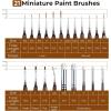 imageNicpro Miniature Paint Brushes  11PCS Model Paint Brush Set for Acrylic Oil Watercolor Micro Detail Paint Brushes for Model Miniature Art Painting Fine Detailing Paint by Numbers Craft21 PCS
