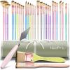imageNicpro 30pcs Paint Brush Set Aesthetic Pastel Paintbrushes with Paint Spatula and Cloth Roll Craft Paint Brushes for Acrylic Painting Oil Watercolor Gouache Art Supplies for Artists and BeginnersPastel