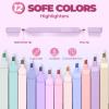 imageNicpro 55PCS Aesthetic School Supplies with Pink Pen Case 12 Pastel Highlighters 11 Color ampamp Black Ink Gel Pens 6 Mechanical Pencils ampamp Lead Cute Stationery Set for Girls Student College Essentials