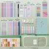 imageNicpro Bible Journaling Kit 76PCS Bible Study Supplies with Tabs Notebook No Bleed Highlighter and Pens Bible Study Group Essentials Accessories Set for Students Women Christian GiftsGreen