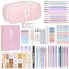 imageNicpro Bible Journaling Kit 76PCS Bible Study Supplies with Tabs Notebook No Bleed Highlighter and Pens Bible Study Group Essentials Accessories Set for Students Women Christian GiftsPink
