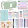 imageNicpro Bible Journaling Kit 76PCS Bible Study Supplies with Tabs Notebook No Bleed Highlighter and Pens Bible Study Group Essentials Accessories Set for Students Women Christian GiftsGreen