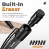 imageNicpro 3 Pack Weatherproof Mechanical Pencil Set 13mm Metal Mechanical Pencils Heavy Duty Pencil for Outdoor All Weather Marking Drafting Drawing with 75 Lead Refills Erasers Case Black HD1000Black