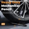 imageNicpro 3 Pack Weatherproof Mechanical Pencil Set 13mm Metal Mechanical Pencils Heavy Duty Pencil for Outdoor All Weather Marking Drafting Drawing with 75 Lead Refills Erasers Case Black HD1000Black