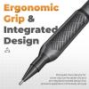 imageNicpro 3 Pack Weatherproof Mechanical Pencil Set 13mm Metal Mechanical Pencils Heavy Duty Pencil for Outdoor All Weather Marking Drafting Drawing with 75 Lead Refills Erasers Case Black HD1000Black