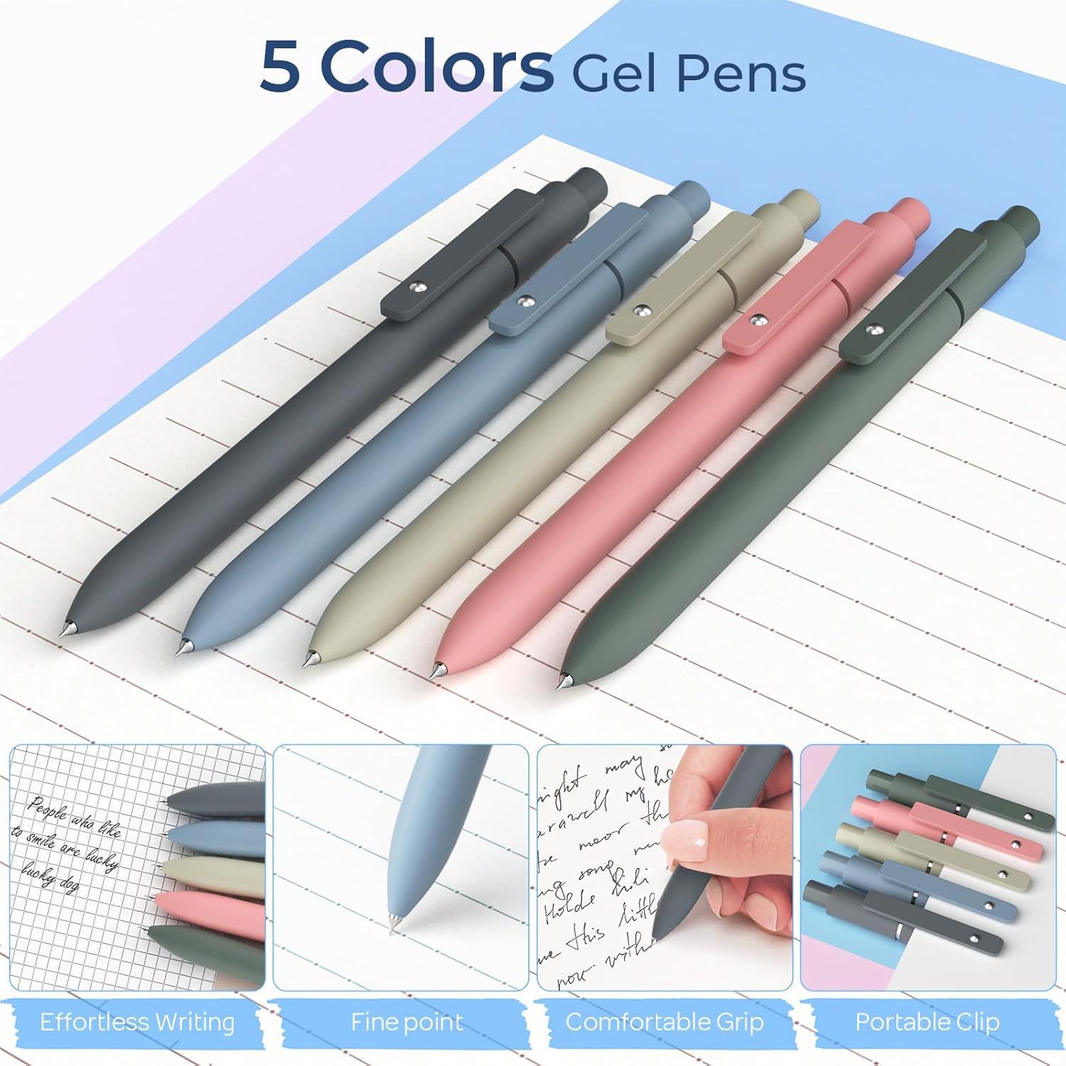 imageNicpro 50PCS Cute Spiral Notebook Stationary Set For Women Bible Journal Set 3PCS A5 Spiral Notebook Gel Pens Sticky Notes ampamp Tabs Gift Box Mechanical Pencils for Study Aesthetic School Supplies