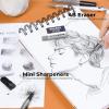 imageNicpro Art Drawing Supplies Kit Art Mechanical Pencil Set with 6 Drafting Pencil 05 ampamp 07 ampamp 09 ampamp 2mm 100 Sheets 55 x 85 Sketch Book 11 Tube Lead Refills Eraser for Sketching Drawing Writing