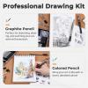 imageNicpro Art Drawing Supplies Kit Art Mechanical Pencil Set with 6 Metal Drafting Pencil 05 ampamp 07 ampamp 09 ampamp 2mm 100 Sheets 9 x 12 Sketch Book 20 Tube Lead Refills for Sketching