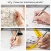 imageNicpro 4 Pack Blocky Gear 03 05 07 09 mm Metal Mechanical Pencils Set with Case Lead Drafting Pencil with 8 Tube Lead RefillsHB 2B Erasers Eraser Refills for Art Writing Sketching Drawing03 05 07 09mm