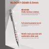 imageNicpro 4 Pack Blocky Gear 03 05 07 09 mm Metal Mechanical Pencils Set with Case Lead Drafting Pencil with 8 Tube Lead RefillsHB 2B Erasers Eraser Refills for Art Writing Sketching Drawing03mm