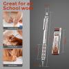 imageNicpro 4 Pack Blocky Gear 03 05 07 09 mm Metal Mechanical Pencils Set with Case Lead Drafting Pencil with 8 Tube Lead RefillsHB 2B Erasers Eraser Refills for Art Writing Sketching Drawing03mm