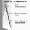 imageNicpro 4 Pack Blocky Gear 03 05 07 09 mm Metal Mechanical Pencils Set with Case Lead Drafting Pencil with 8 Tube Lead RefillsHB 2B Erasers Eraser Refills for Art Writing Sketching Drawing05mm
