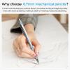 imageNicpro 4 Pack Blocky Gear 03 05 07 09 mm Metal Mechanical Pencils Set with Case Lead Drafting Pencil with 8 Tube Lead RefillsHB 2B Erasers Eraser Refills for Art Writing Sketching Drawing07mm