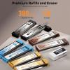 imageNicpro 4 Pack Blocky Gear 03 05 07 09 mm Metal Mechanical Pencils Set with Case Lead Drafting Pencil with 8 Tube Lead RefillsHB 2B Erasers Eraser Refills for Art Writing Sketching Drawing03 05 07 09mm