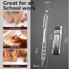 imageNicpro 4 Pack Blocky Gear 03 05 07 09 mm Metal Mechanical Pencils Set with Case Lead Drafting Pencil with 8 Tube Lead RefillsHB 2B Erasers Eraser Refills for Art Writing Sketching Drawing05mm