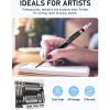 imageNicpro 37PCS Art Mechanical Pencil Set 4PCS Metal Drafting Pencil 03mm 05 mm 07 mm 09 mm ampamp 2PCS 2mm Lead Holder 6B 4B 2B HB 2H 4H Colors For Sketching Drawing With 23 Tube Lead Refills CaseBlack