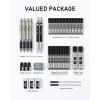 imageNicpro 37PCS Art Mechanical Pencil Set 4PCS Metal Drafting Pencil 03mm 05 mm 07 mm 09 mm ampamp 2PCS 2mm Lead Holder 6B 4B 2B HB 2H 4H Colors For Sketching Drawing With 23 Tube Lead Refills CaseBlack