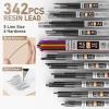 imageNicpro 37PCS Art Mechanical Pencil Set 4PCS Metal Drafting Pencil 03mm 05 mm 07 mm 09 mm ampamp 2PCS 2mm Lead Holder 6B 4B 2B HB 2H 4H Colors For Sketching Drawing With 23 Tube Lead Refills CaseGold