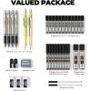 imageNicpro 37PCS Art Mechanical Pencil Set 4PCS Metal Drafting Pencil 03mm 05 mm 07 mm 09 mm ampamp 2PCS 2mm Lead Holder 6B 4B 2B HB 2H 4H Colors For Sketching Drawing With 23 Tube Lead Refills CaseGold